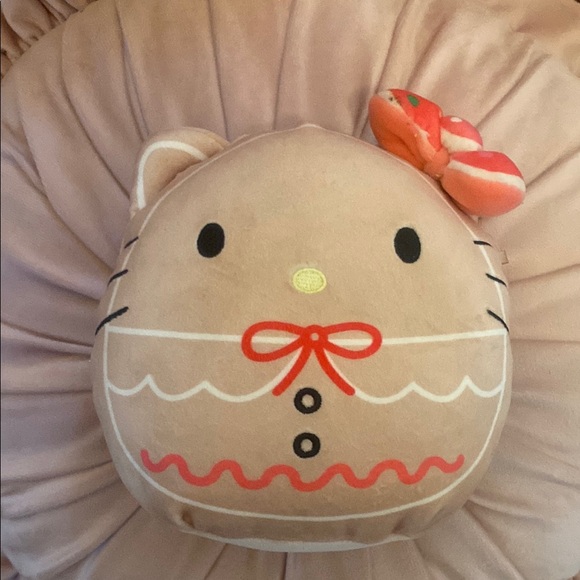 Squishmallow Sanrio Kellytoy  Plush Hello Kitty 6” Gingerbread - Picture 2 of 5